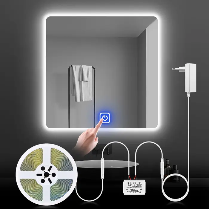 Bande lumineuse LED pour miroir de maquillage de salle de bains, 12V, éclairage de fond pour coiffeu