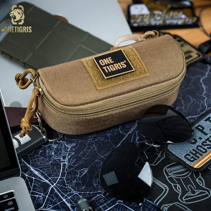 Étui à lunettes tactique ONETIGRIS avec système MOLLE - Boîte de protection anti-choc pour chasse outdoor