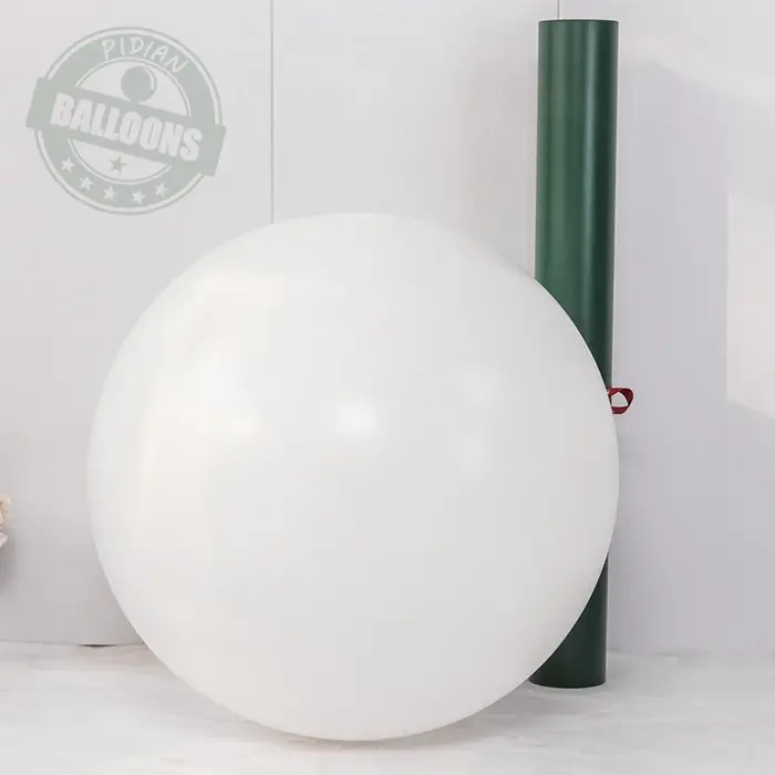 Ballon rond épais mat blanc pur, 5 "10" 12 "18" 36 ", Ballons géants en Latex à hélium, décoration d