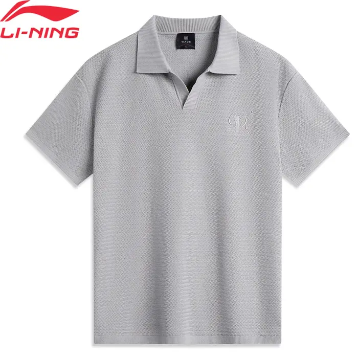 Li-ning hommes Wade pull à manches courtes 68.7% Polyester 31.3% coton coupe régulière doublure conf
