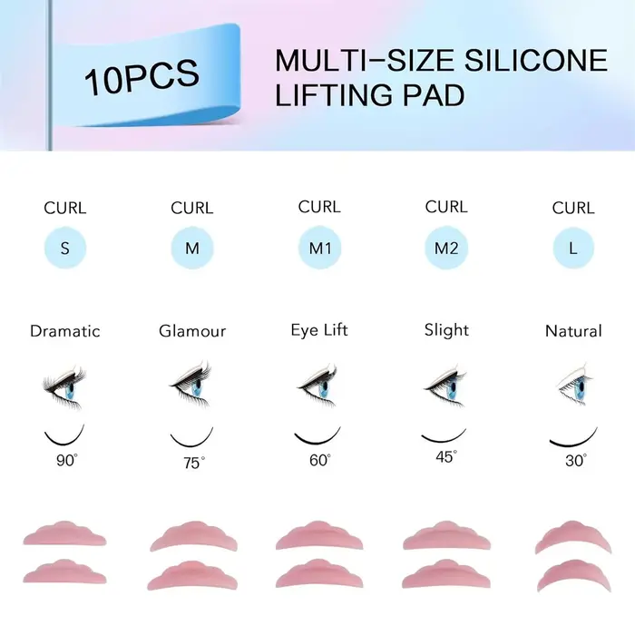 PERMANIA 15 pièces Kit de levage de cils levage rapide de cils 5 Minutes avec colle forte Sachet jet