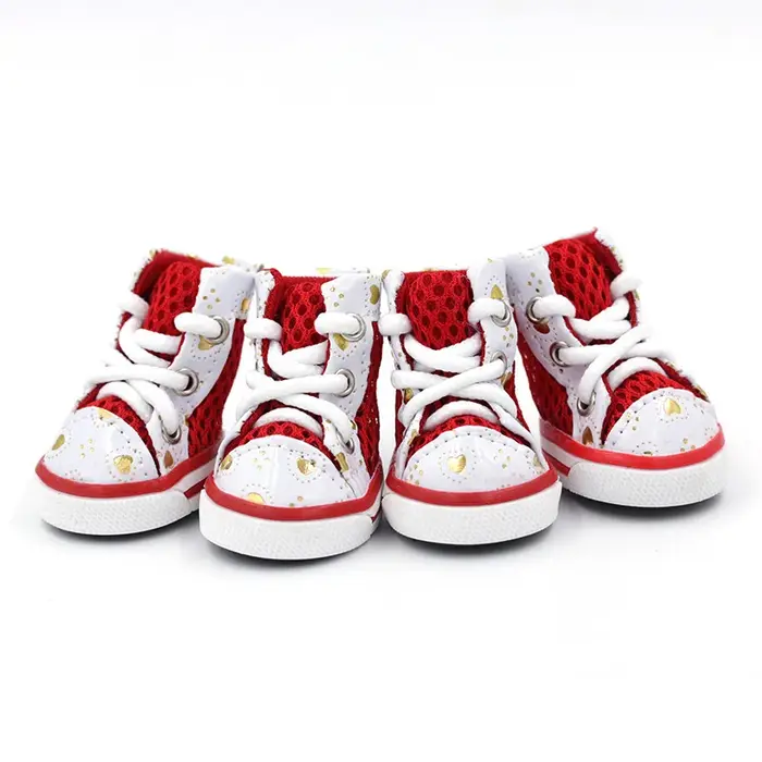 Printemps été chaussures pour chien de compagnie respirant maille chiot