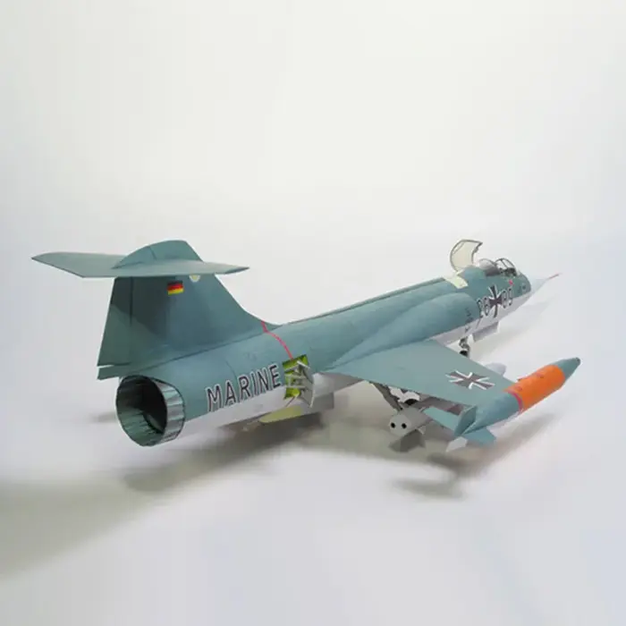 Modèle papier F-104 Fighter Star Fighter puzzle éducatif pour collectionneurs et amateurs de modélisme aéronautique occasions spéciales
