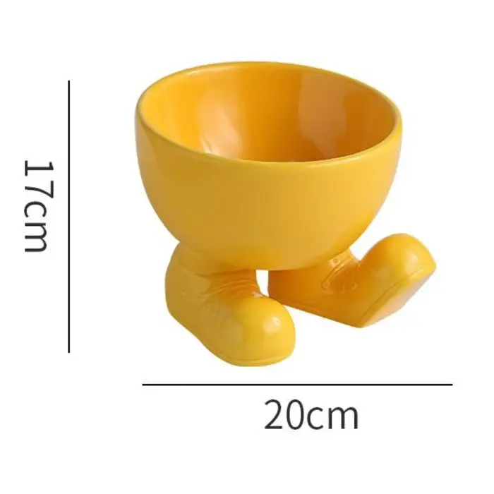Bol en céramique pour chien à pieds hauts, nourriture, eau, Portable, Protection de la colonne cervi