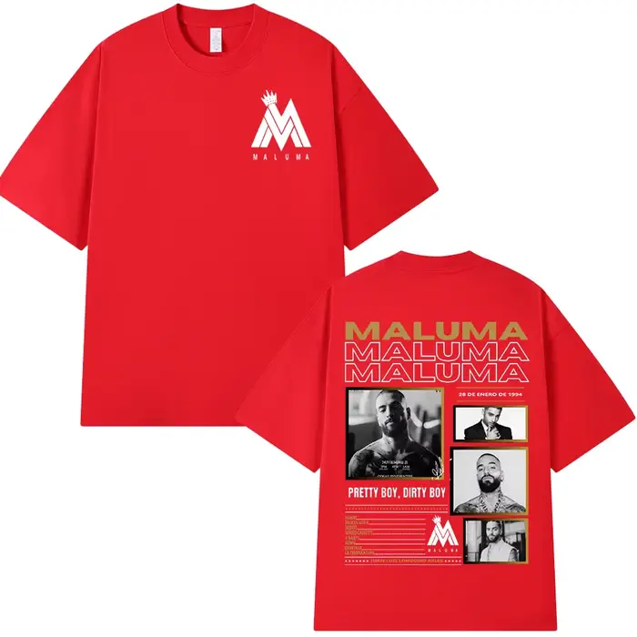 Rappeur MALUMA imprimé graphique T-shirt hommes femmes vêtements Hip Hop Vintage à manches courtes T