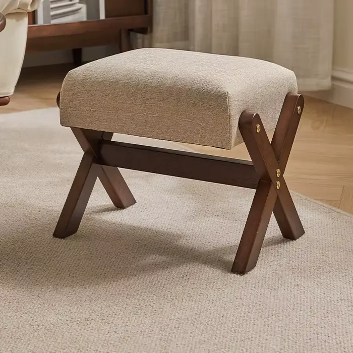 Repose-pieds en bois massif, banc à chaussures doux pour la maison, tabouret de porte, petit banc de