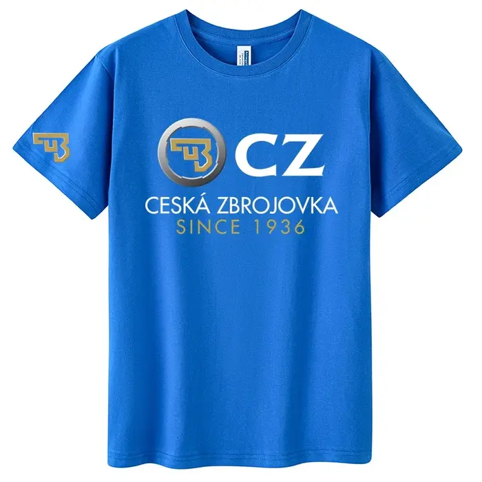 2025 CZ Ceska Zbrojovka armes à feu tchèques T-Shirt hommes hauts été à manches courtes
