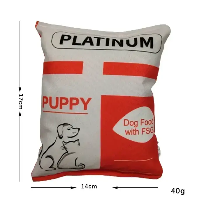 Sac à chips de pommes de terre, jouets amusants pour chiens, jouet alimentaire en peluche couineur p