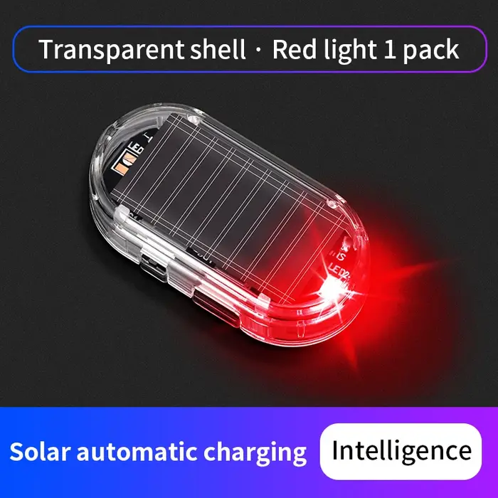 Lumière de sécurité factice pour voiture, alimentée par énergie solaire, alarme factice simulée, ave