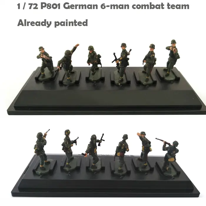 Équipe de combat allemande pour 6 hommes, modèle de soldat déjà peint en boîte, accessoires de scène