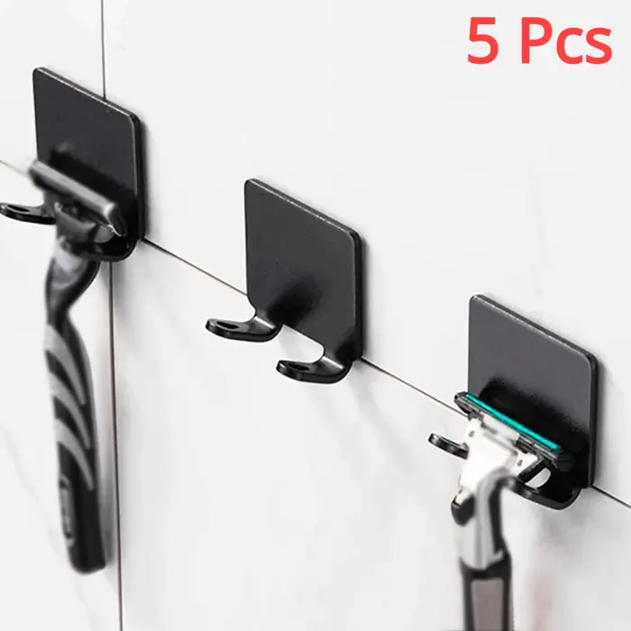 1/2/3/5 pièces porte-rasoir en aluminium hommes rasage rasoir crochet de rangement étagère murale po