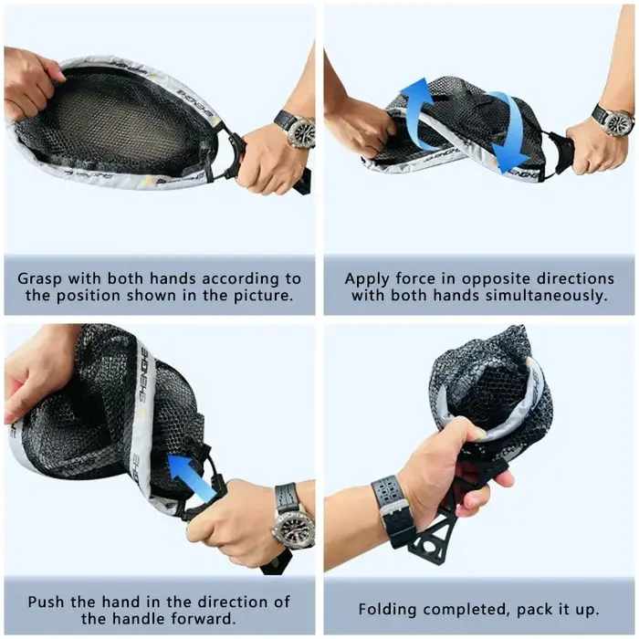 Filet d'atterrissage de pêche pliable de qualité supérieure