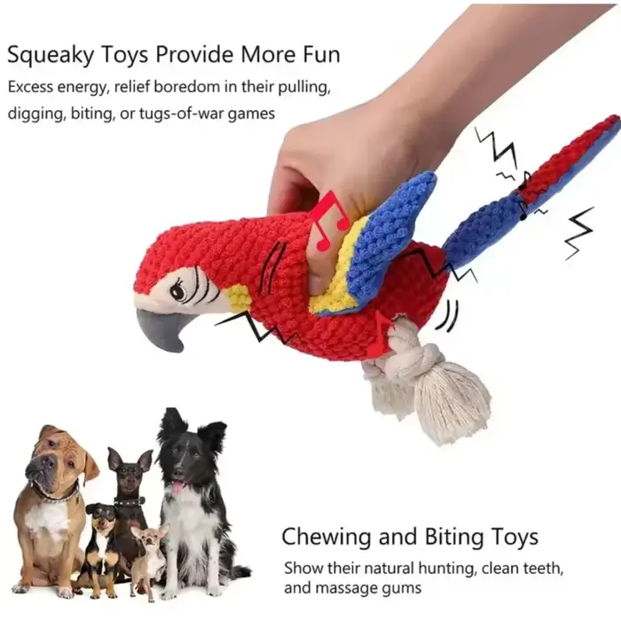 Jouet en peluche indestructible pour chiens, jouet à rembourrage couineur, fournitures pour animaux de compagnie, jouets en peluche pour chiots et grands chiens