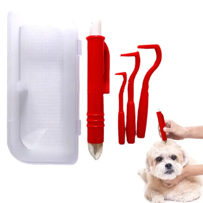 Kit de 4 pinces à épiler pour animaux de compagnie