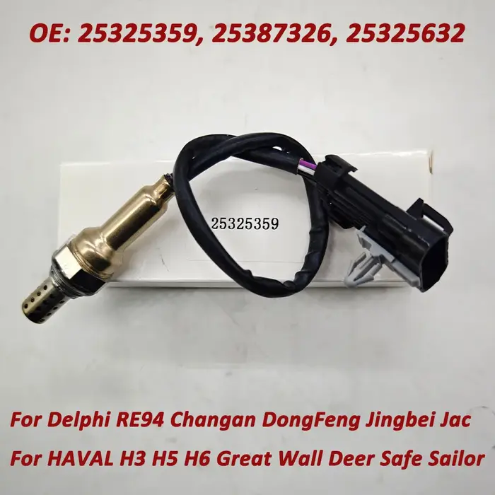 Sonde Lambda pour capteur d'oxygène, Delphi RE94, Changan DongFeng, Jingbei, Jac Nings, S3612300, 25
