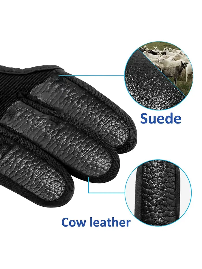 Gants de chasse tir à l'arc trois doigts cuir protection débutants adultes adolescents