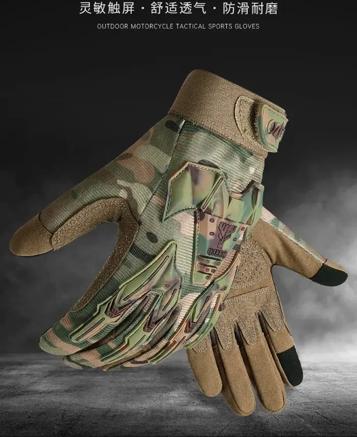 Gants tactiques combat équitation outdoor - Dos main renforcé anti-perforation, anti-choc, anti-dérapant