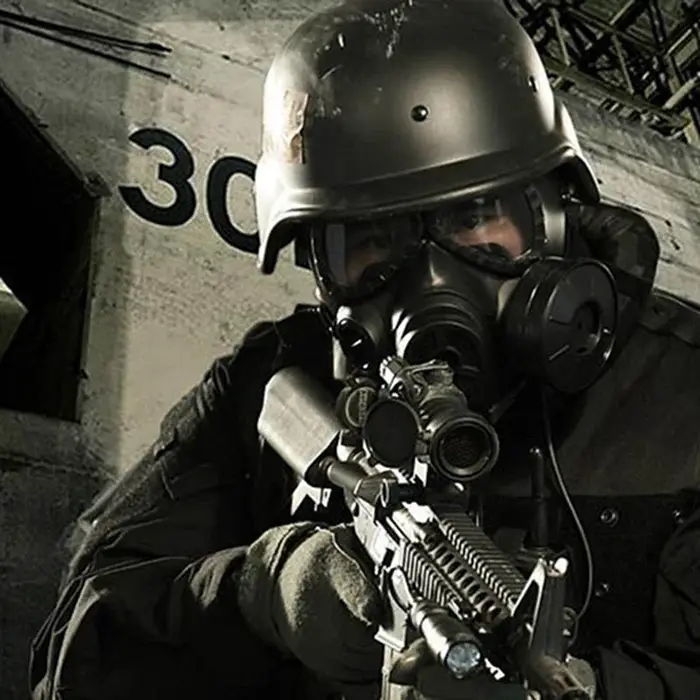 Masque à gaz tactique M04 crâne factice avec ventilateur pour airsoft paintball chasse cosplay protection