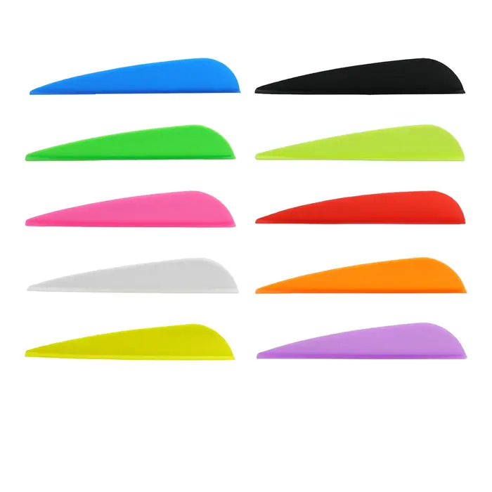 50 pcs/lot aubes de flèche en caoutchouc 2/2.5/3/4/5 pouces aubes de Fletch en plastique plumes de t