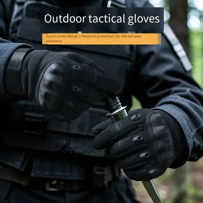 Gants tactiques coque dure protection complète - Compatibles écrans tactiles anti-dérapage chasse
