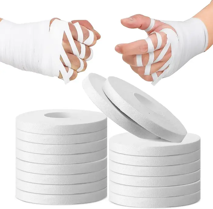 Lot de 10 bandes adhésives blanches pour doigts, bandes de sport pour les pieds, pour l'escalade, le