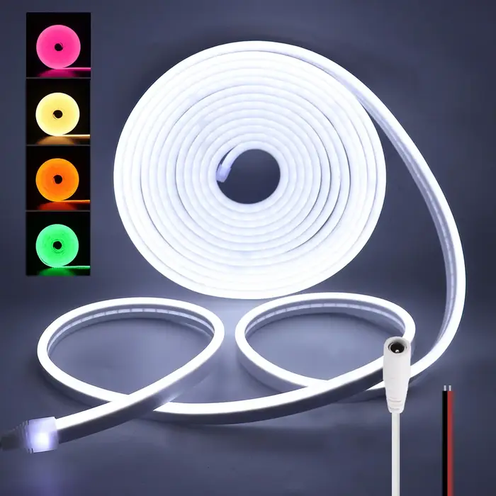 Bande LED 12V 2835 néon signe 120LED s/M IP67 étanche Flexible Silicone néon corde lumières blanc ch