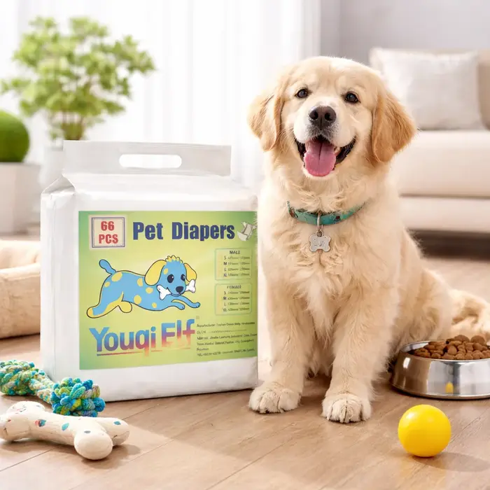 Grand paquet de 66 couches pour animaux de compagnie, disponibles en options pour mâles et femelles,