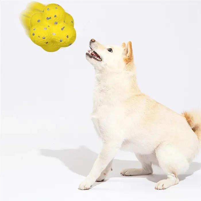 Balle à mâcher pour chien jouet interactif en plastique pour nettoyage des dents et jeu intelligent occasions spéciales pour animaux de compagnie