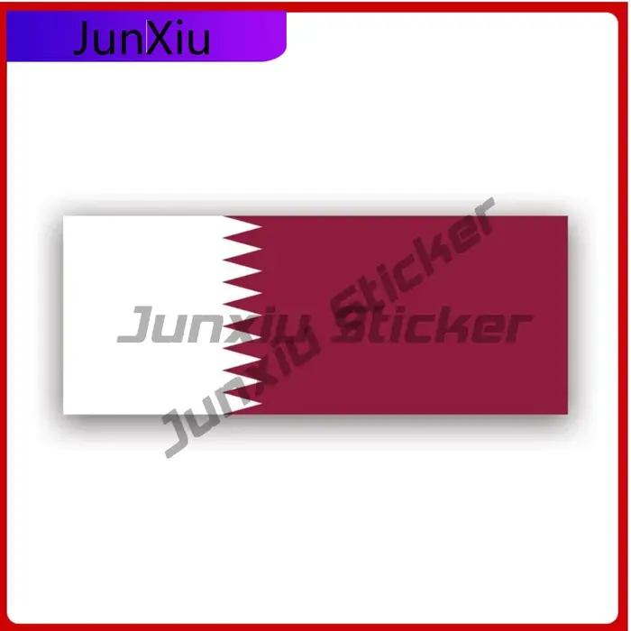 Autocollant drapeau du Qatar, imperméable, résistant aux rayures, pour pare-brise arrière, pare-choc