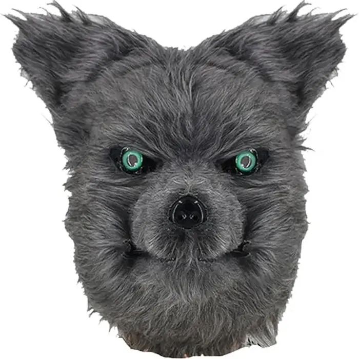 Masques d'animaux en fausse fourrure : Loup, Chien, Renard – Idéal pour Halloween, Cosplay et Mascarade