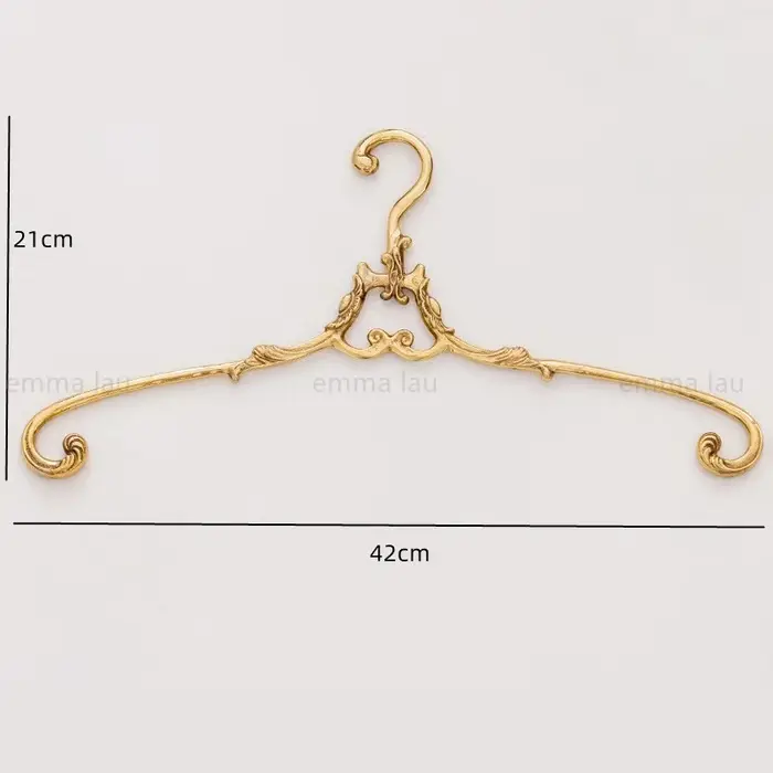 Cintre à vêtements de Style palais français, cintres de garde-robe en laiton massif, cintres solides