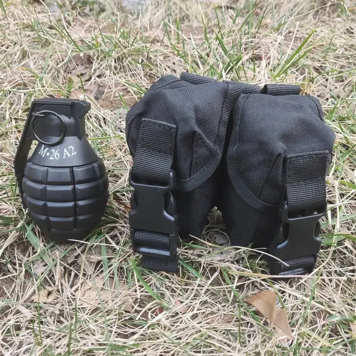 Pochette tactique double pour grenades et outils, sac Molle EDC chasse airsoft équipement militaire