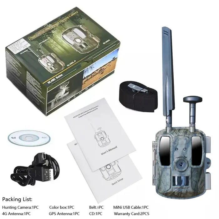 Caméra de chasse Balever BL480-P 4G 12MP avec pièges photo, LED 940nm, GPS, fonction FTP SMTP