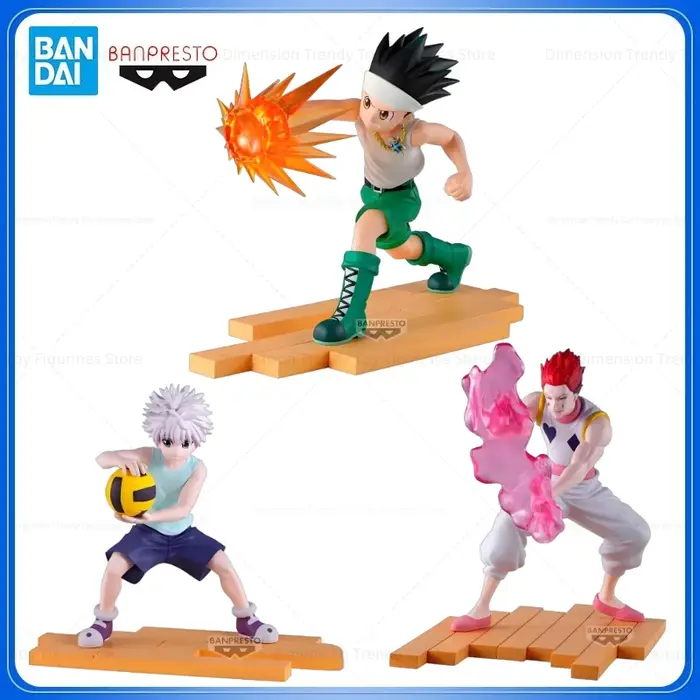 En stock, figurine d'action originale Bandai Banpresto Anime HUNTER×HUNTER Hisoka Killua Gon