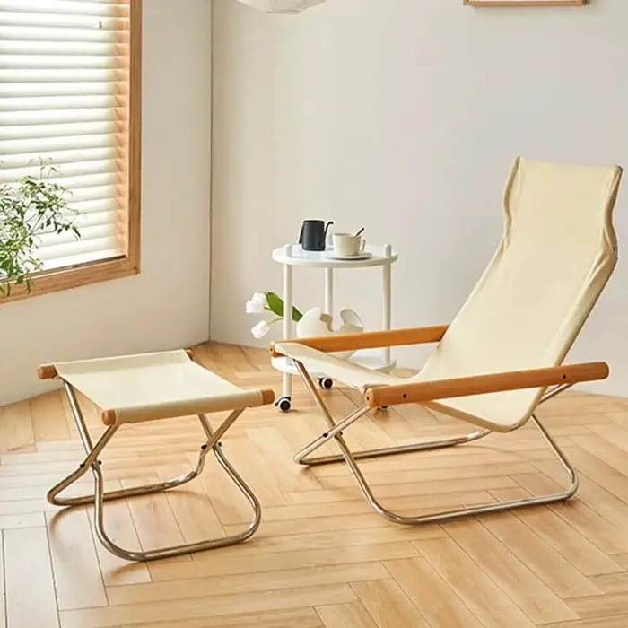 Canapé japonais en toile simple, chaise longue, chaise pliante, chaise de plage, balcon, loisirs ext