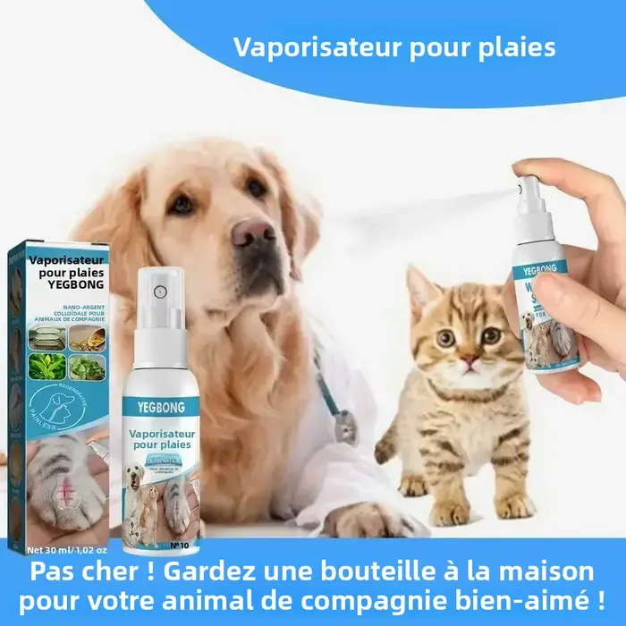 YEGBONG – Spray naturel pour plaies d'animaux domestiques, traitement contre les éruptions cutanées 