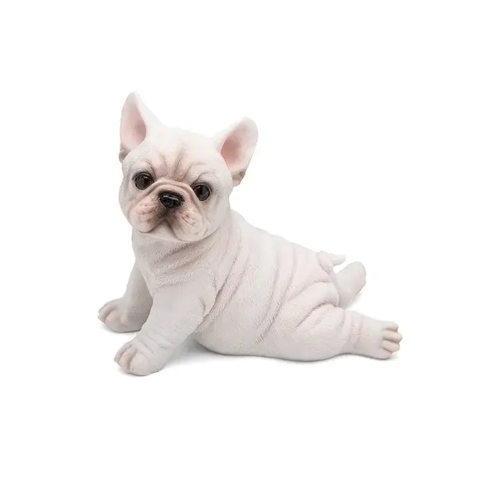 Modèle de chien bouledogue français en résine, décoration d'intérieur, petite sculpture d'animal, st