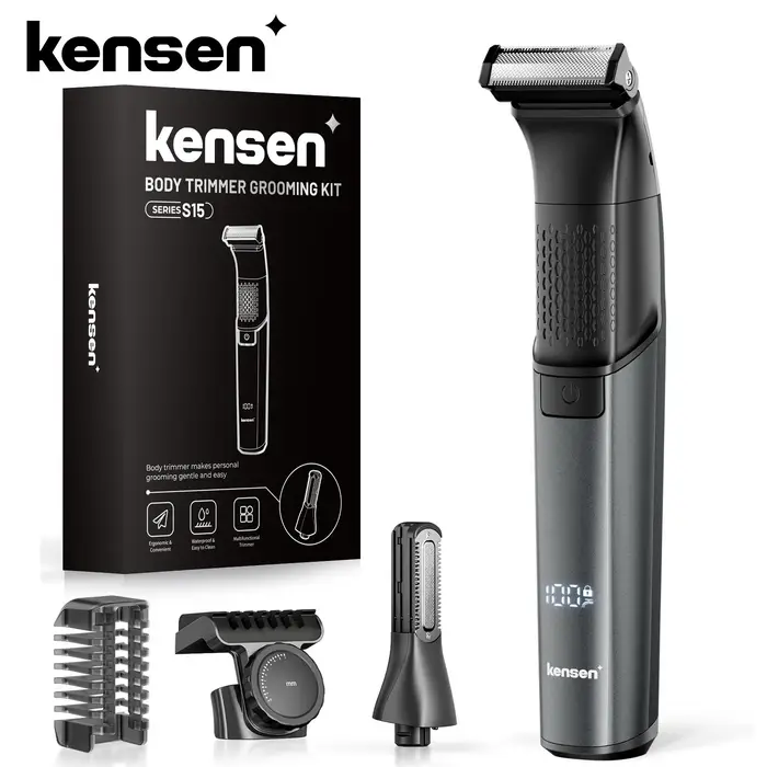 Tondeuse électrique KENSEN S15 pour hommes, lame double face, étanche IPX6, rasoir pour poils du cor
