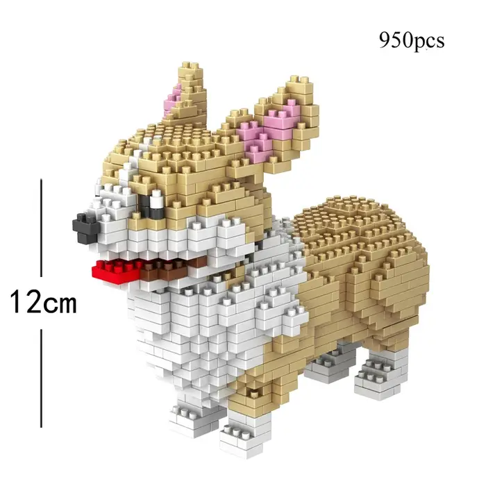 Jouet de bloc de construction en forme de Inu Shiba pour chien de compagnie: délicieux ornement de b