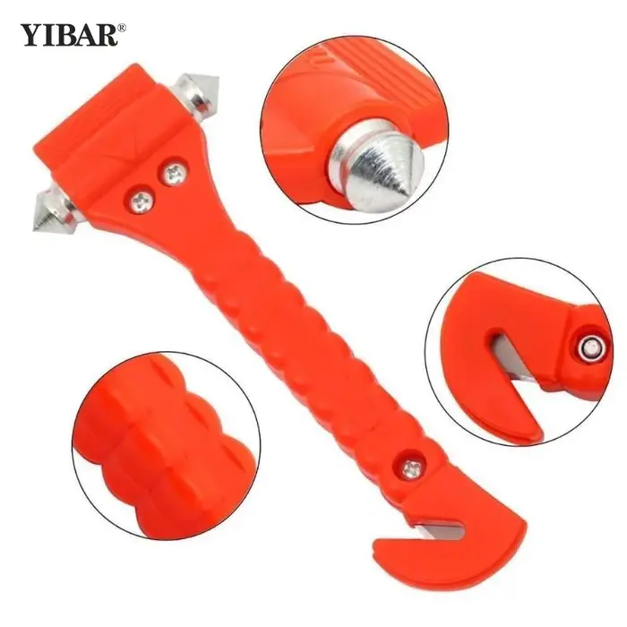 Marteau de sécurité 2 en 1, coupe-ceinture de sécurité pour Camping, conduite de voiture, bris d'urgence, fenêtre, poinçon de verre, survie, outils de sauvetage