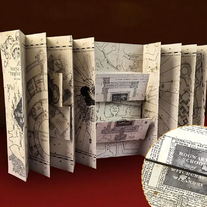 Carte du maraudur haute définition de l'académie magique de Harries Potters