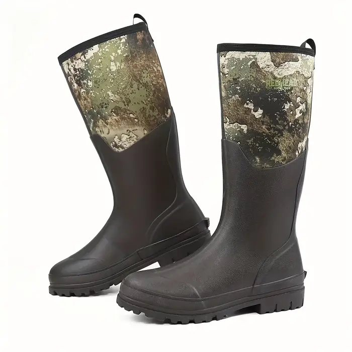 Bottes de chasse de Camouflage pour hommes, bottes d'extérieur tout-terrain antidérapantes de haute 