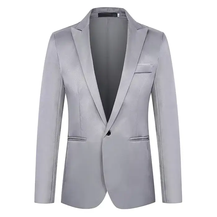 Veste de costume d'affaires décontractée pour hommes, tendance, légère, luxueuse, Slim, sans repassa