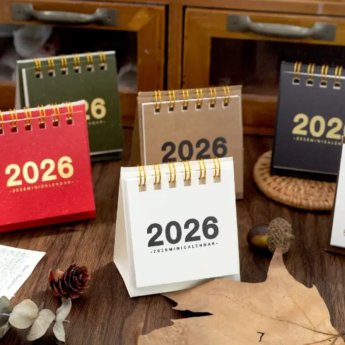 Journal GO 12 mois Mini calendrier Simple petit