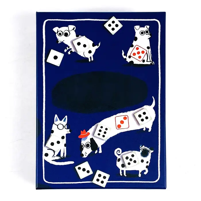Jeu de cartes-un jeu sur les dés roulants pour augmenter votre chance et le chien, jeu de société, j