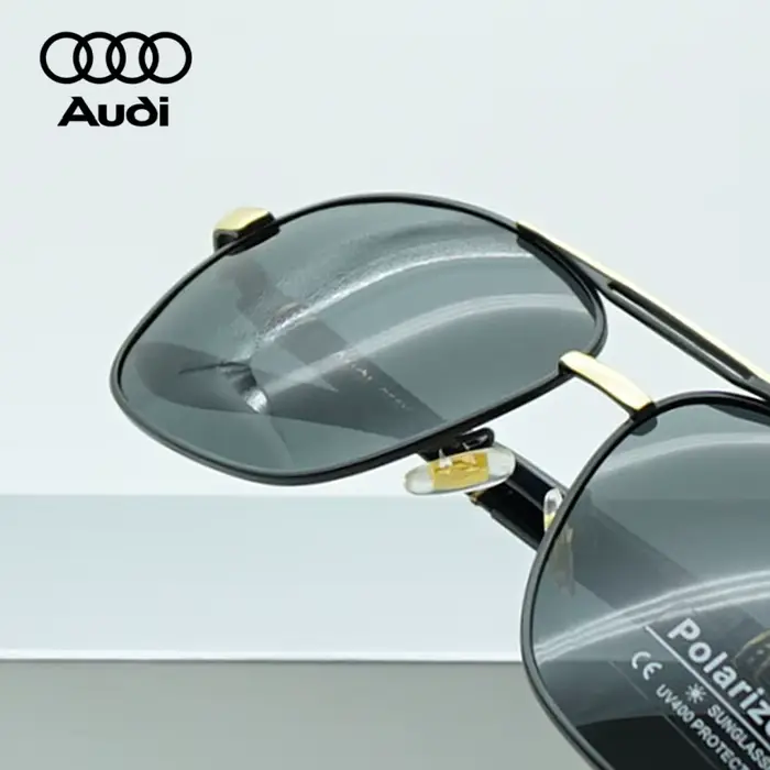 Lunettes de soleil polarisées AUDI avec boîte d'origine, lunettes de soleil de luxe pour hommes, lun