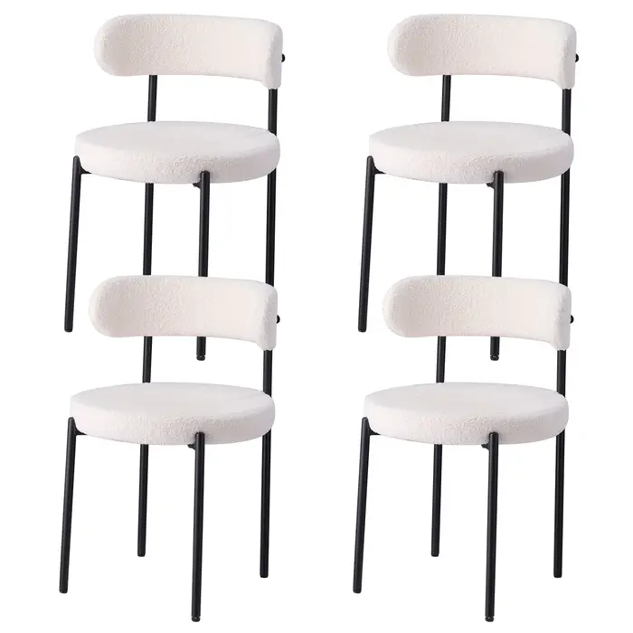 EGOONM 2/4/6 pièces chaises de salle à manger de Style nordique chaises de cuisine rembourrées avec 