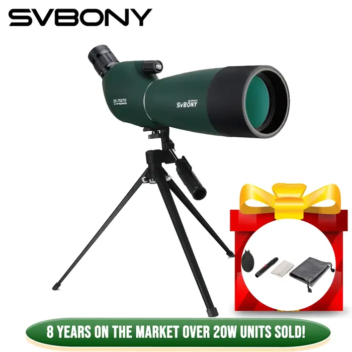 Lunette d'observation Svbony SV28 80mm zoom puissant avec trépied - Pour tir et chasse étanche