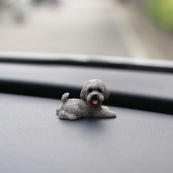 Figurines de chien caniche de Simulation