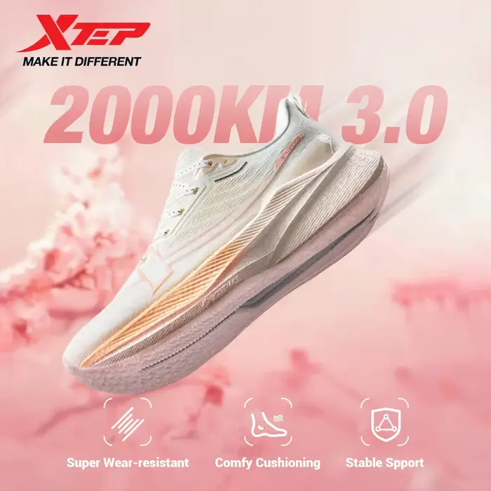 Xtep 2000km 3.0 chaussures de course pour femmes 2025 printemps baskets amorti entraînement Jogging 